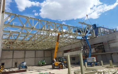 Konstrukcja zadaszenia szkoły w Warszawie