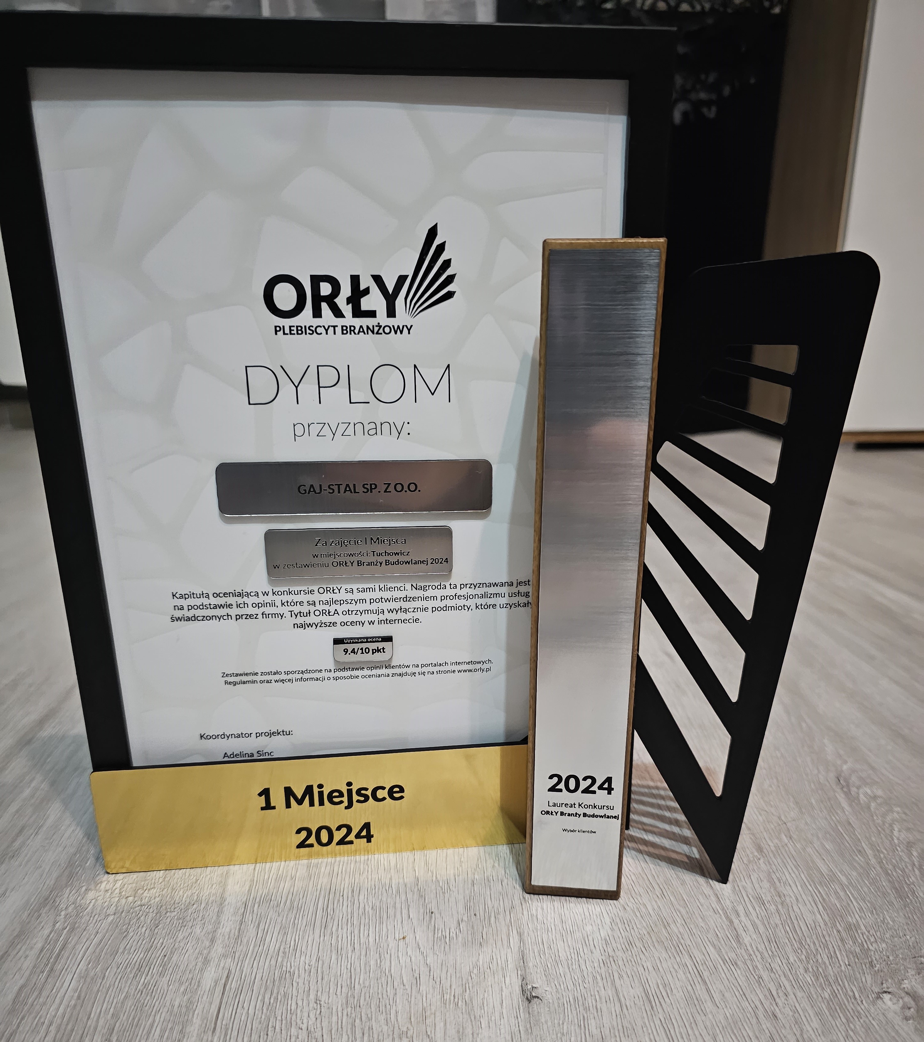 Otrzymanie nagrody – Lider Branży Budowlanej