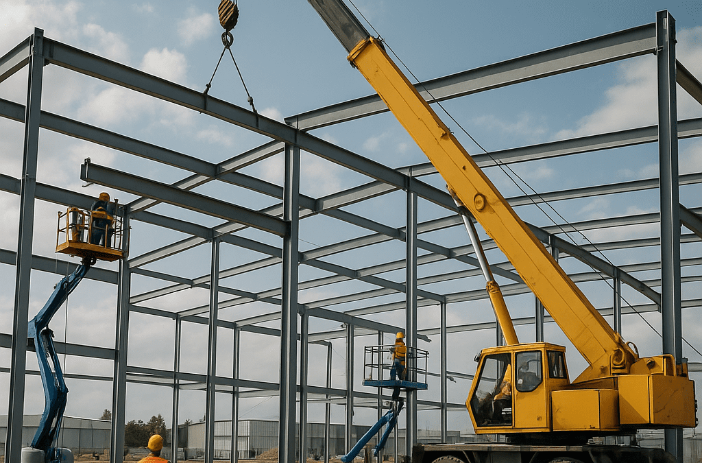 Jak przebiega montaż konstrukcji stalowej na placu budowy