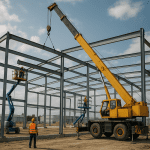 Jak przebiega montaż konstrukcji stalowej na placu budowy