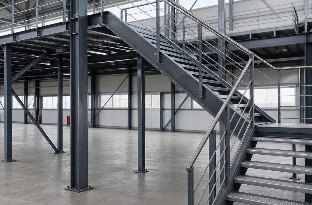Schody na konstrukcji stalowej - projekt