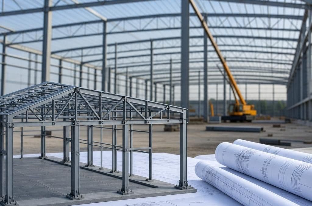 Konstrukcja stalowa dachu - projekt